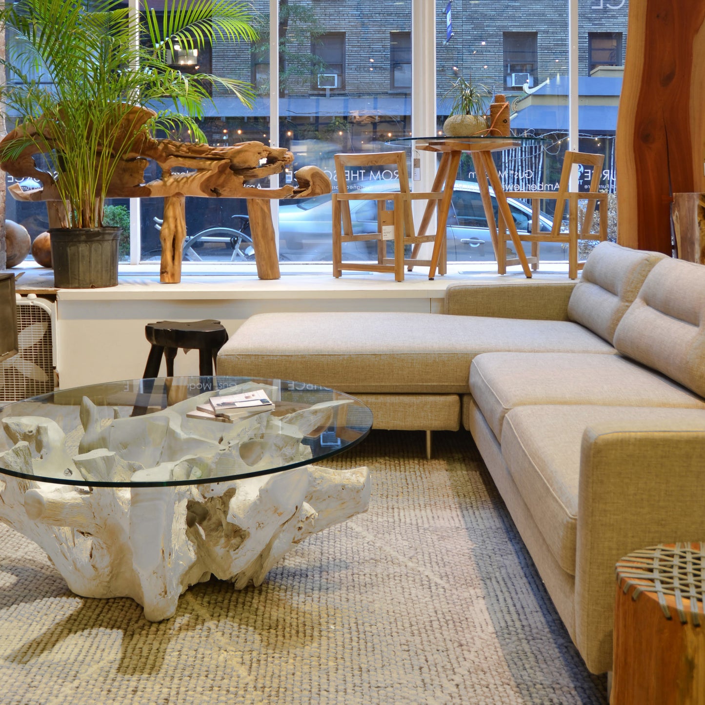 Lotus Teak Root Coffee Table - Bleached