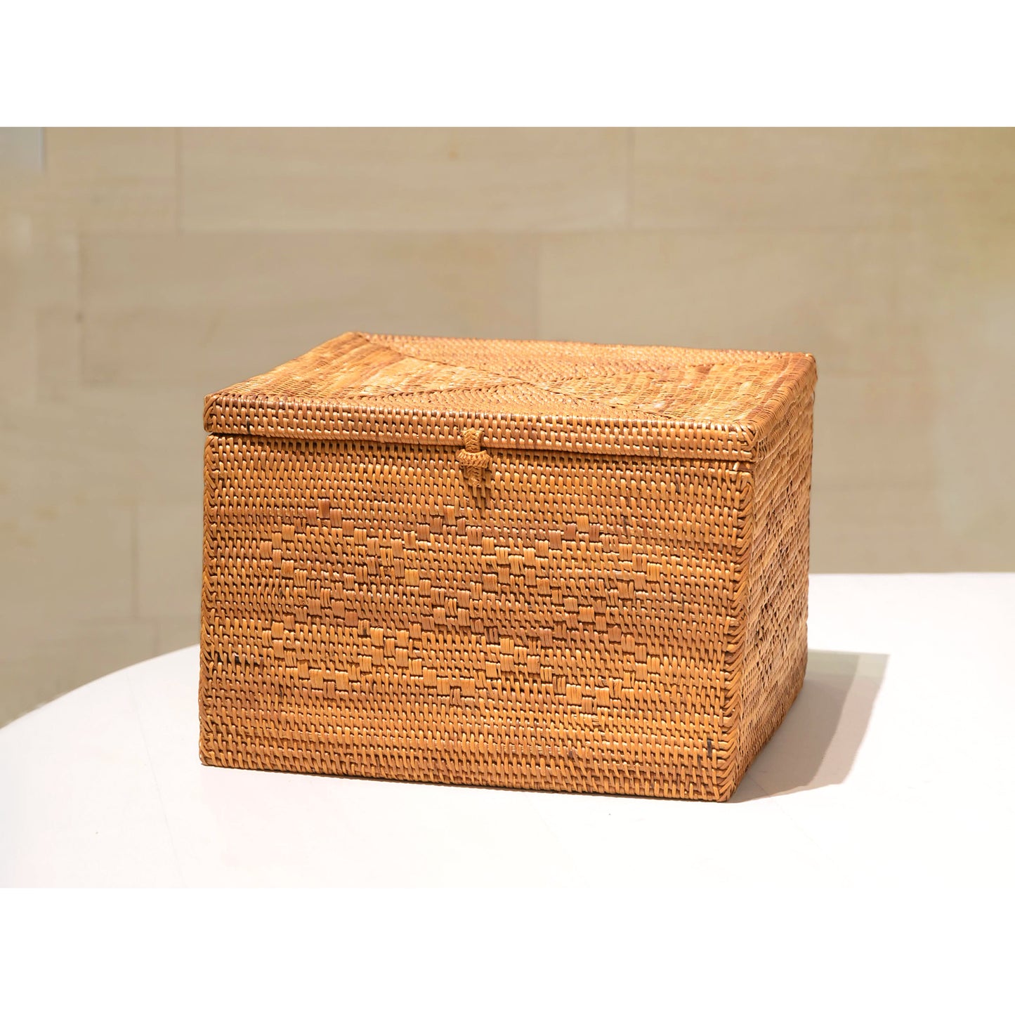 Woven Basket with Lid