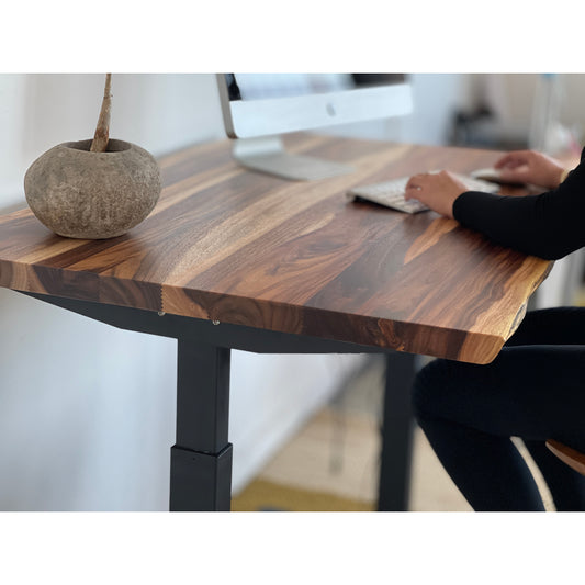 Kali Live Edge Sit to Stand FLYTE Desk - Black