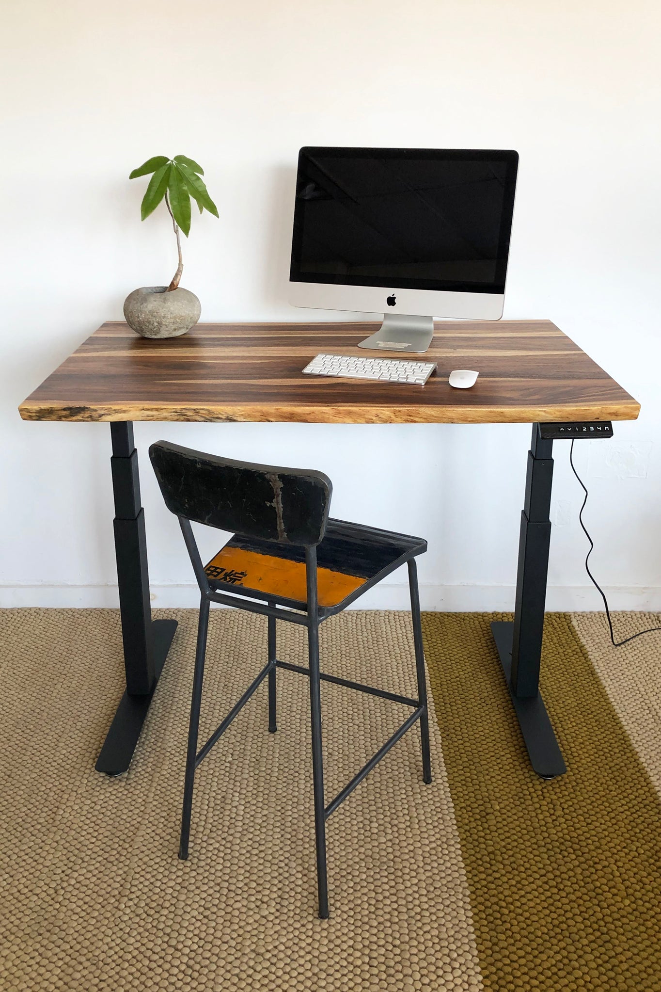 Kali Live Edge Sit to Stand FLYTE Desk - Black