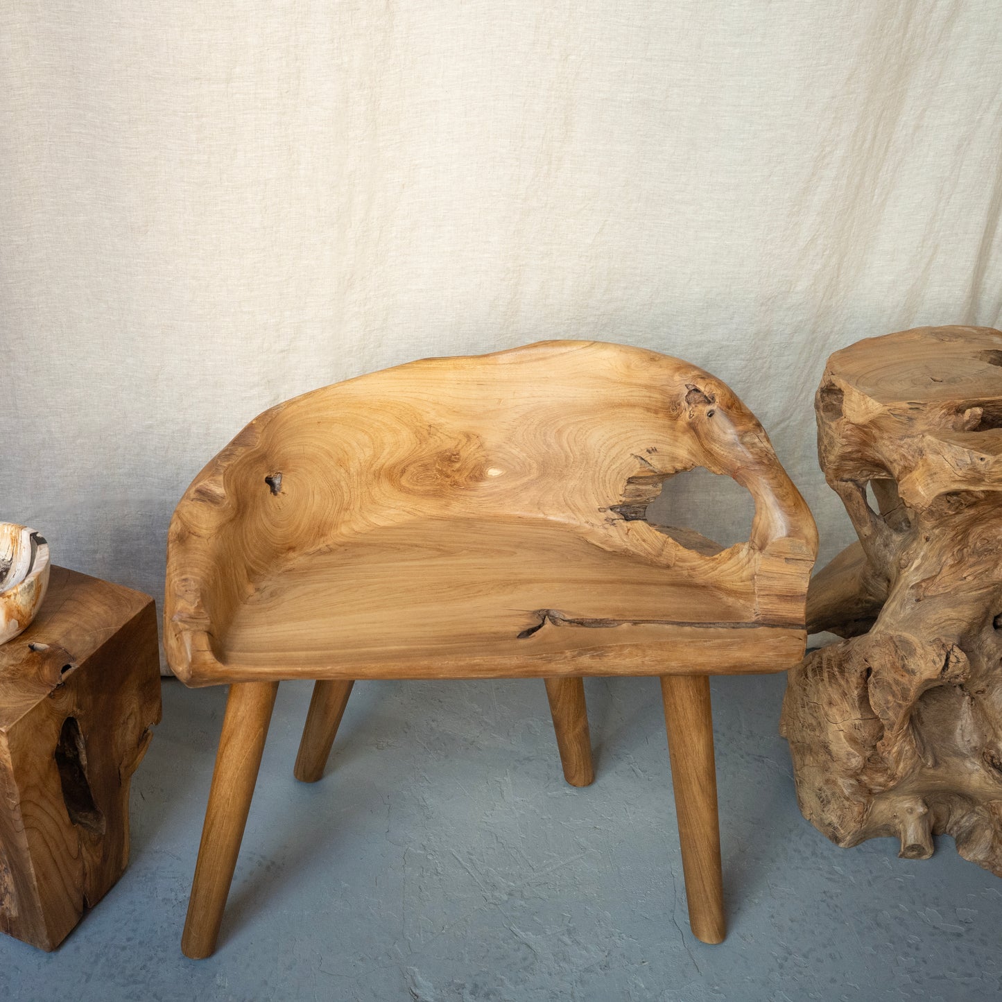 Teak Root Bench Outdoor
