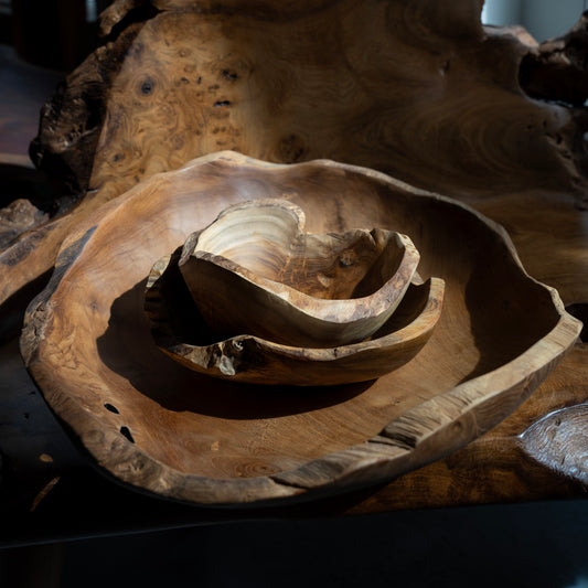 Erosion Teak Root Bowl