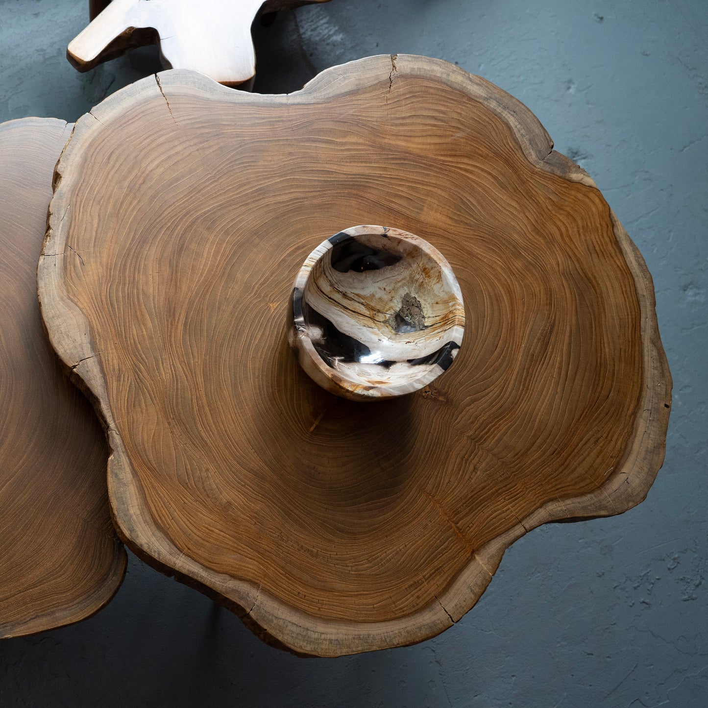 Cross-Cut Teak Coffee Table