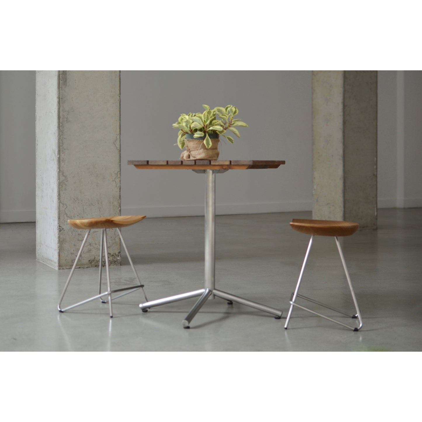 Perch Dining Stool • Stainless Steel