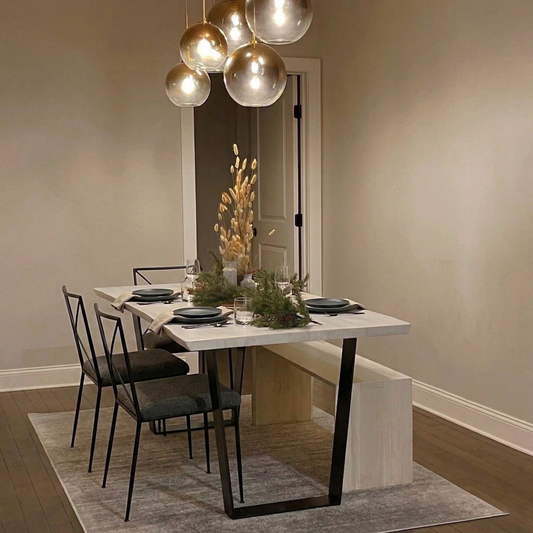 Orion Narrow + Kali Live Edge Dining Table