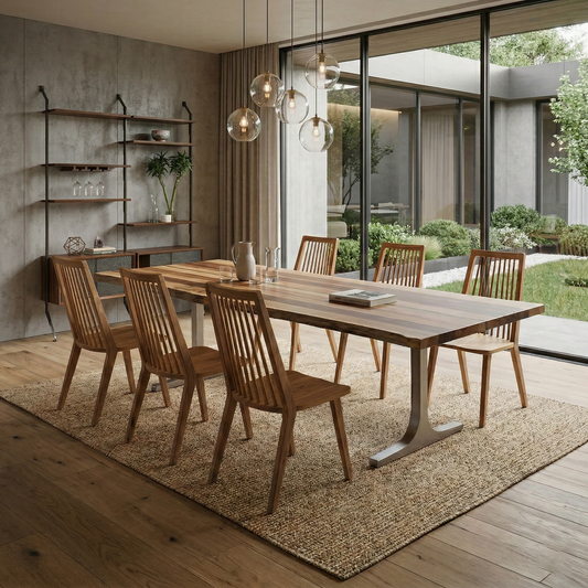Kali Live Edge  + Christine Dining Table