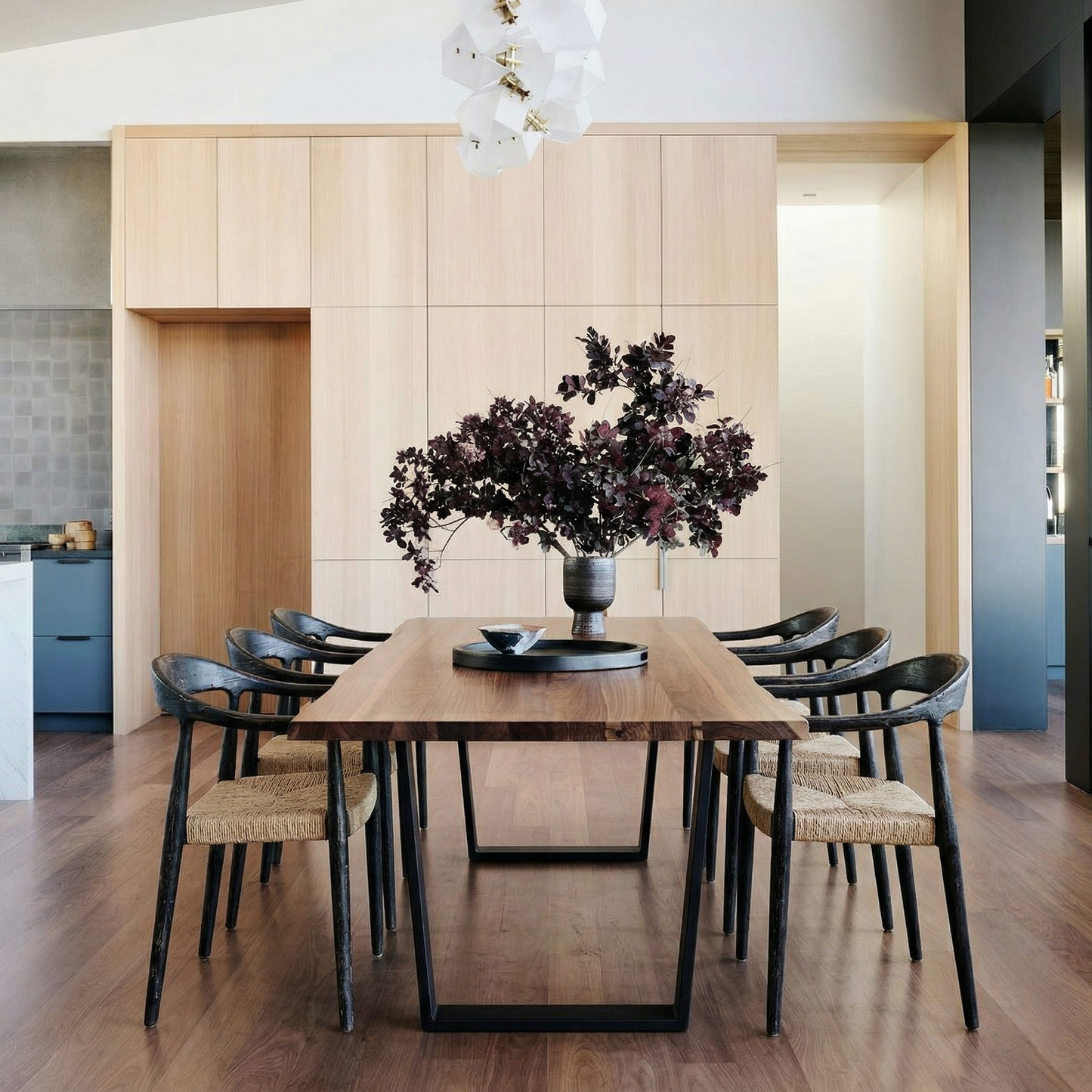 Orion Narrow + Kali Live Edge Dining Table