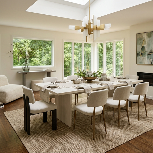 Lurus Base + Kali Live Edge Dining Table