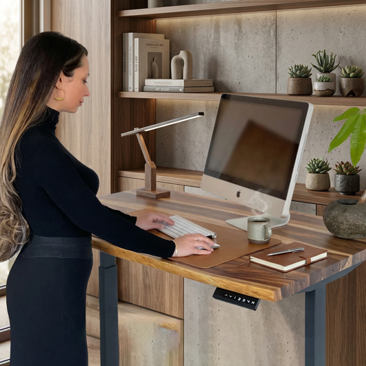 Kali Live Edge Sit to Stand FLYTE Desk - Black