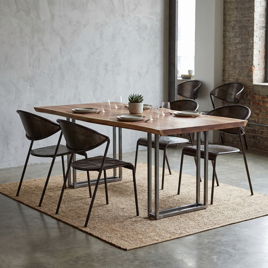 Wireframe + Kali Live Edge Dining Table