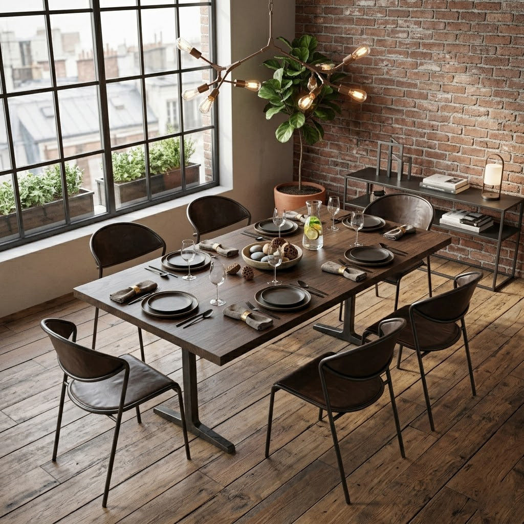 Slim + Lurus Straight-Edge Dining Table