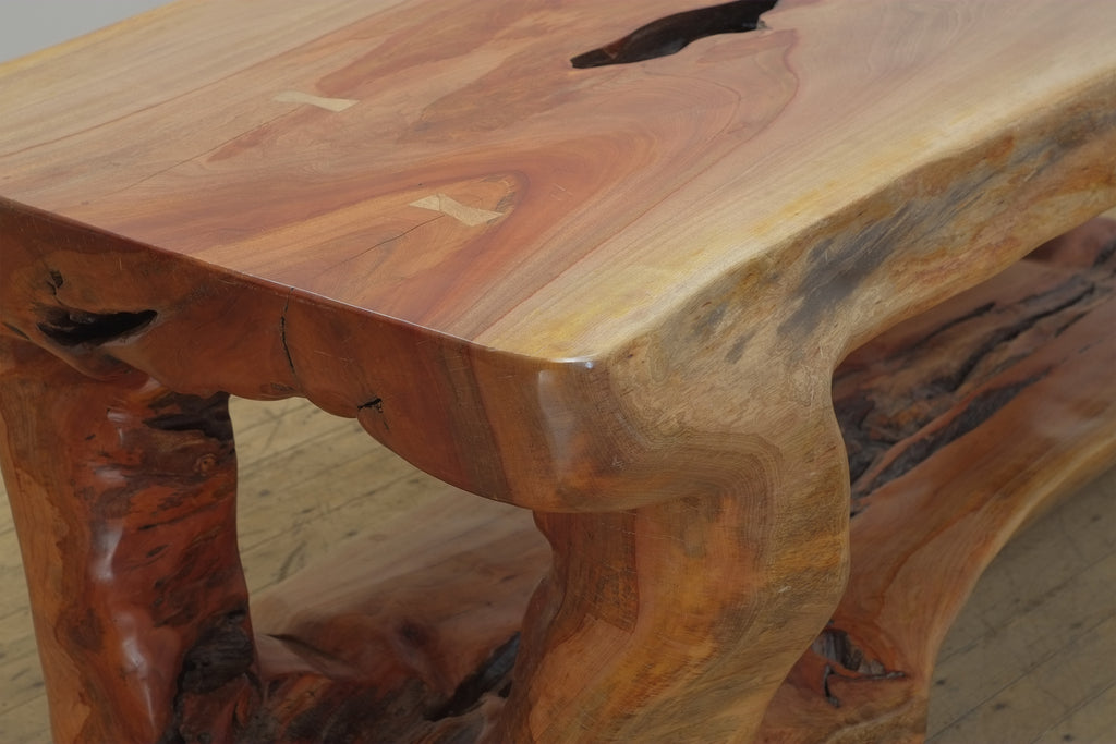 Ingas Wood Table - The Beast with Shelf